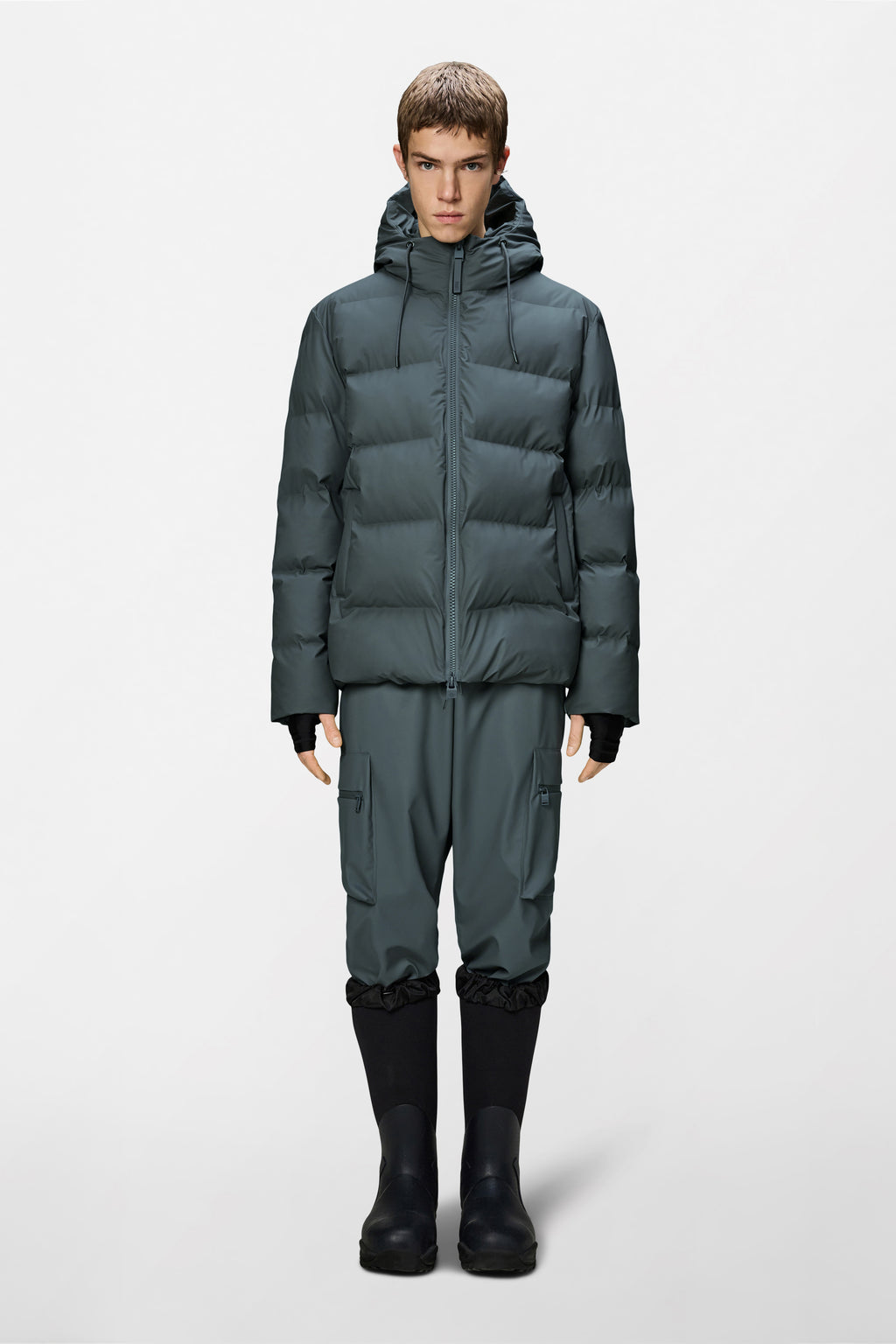 Chaqueta Rains Alta Puffer Jacket W3T3 Dark Grey