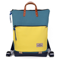 Daniel Chong Book Holder Iconic Waterproof Backpack in turquoise and yellow