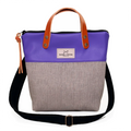 Bandolera Daniel Chong mini con asas morado