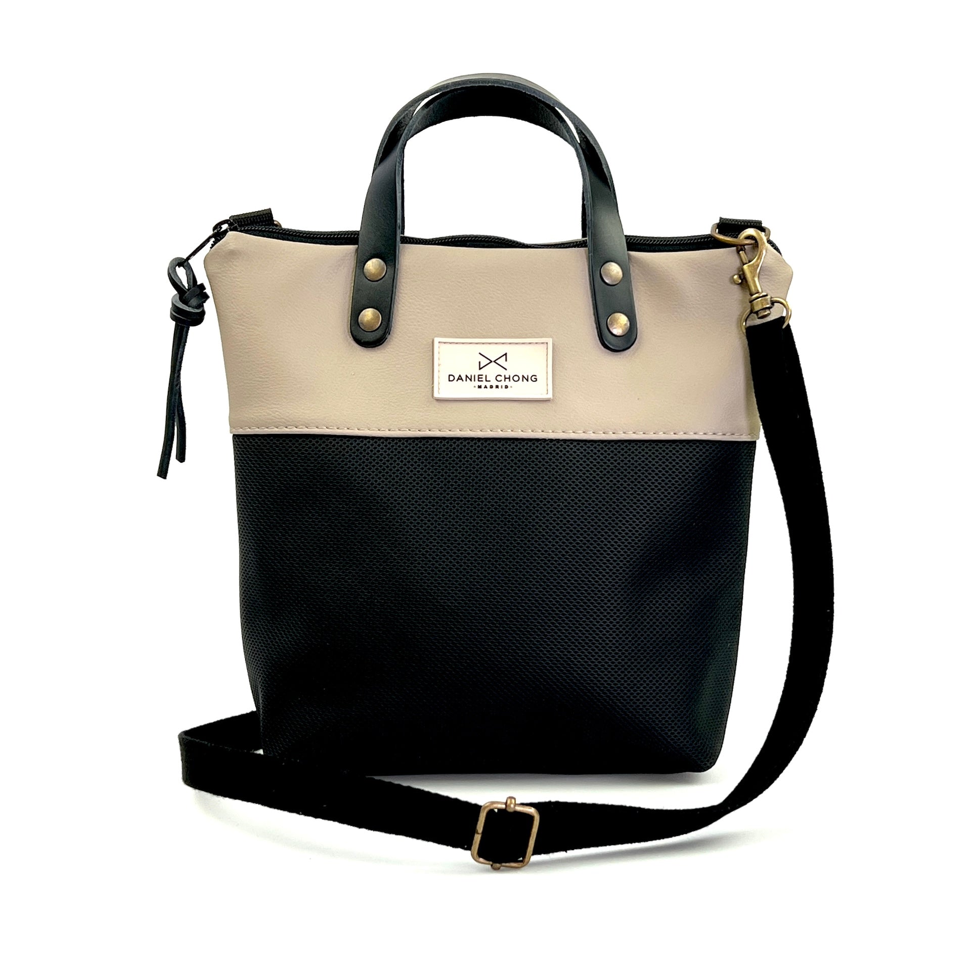 Bandolera Daniel Chong mini con asas negro