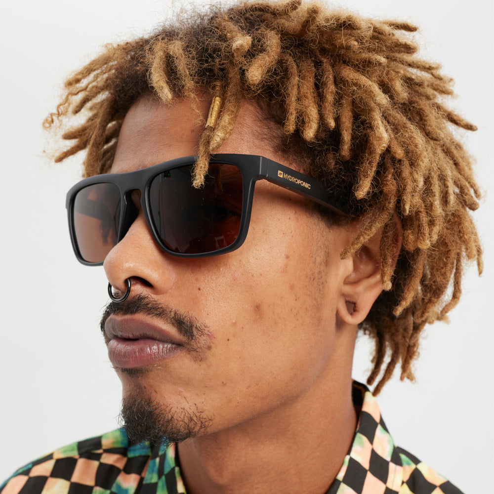 Gafas de Sol Hydroponic Park Negro Marrón Bambú