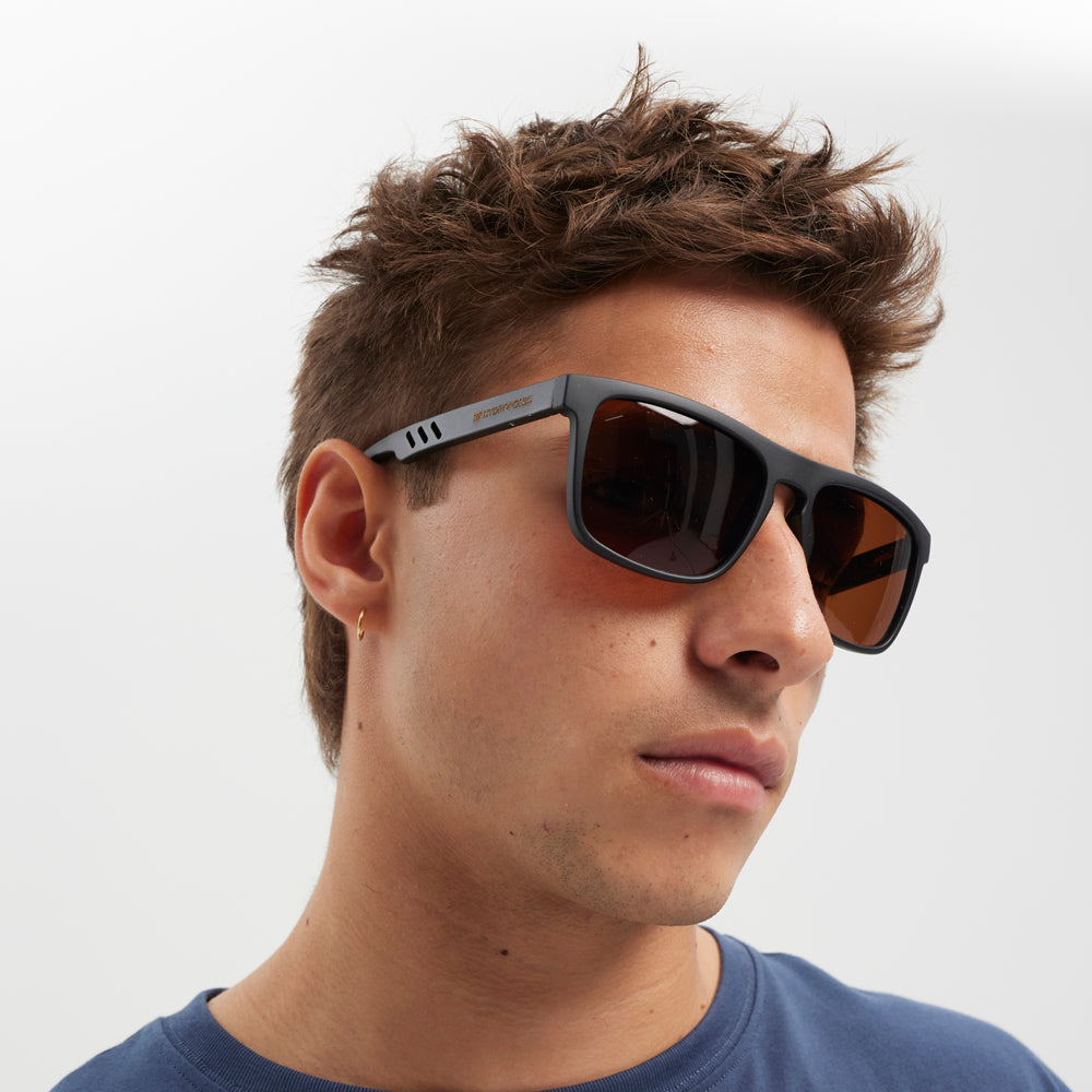 Gafas de Sol Hydroponic Park Negro Marrón Bambú