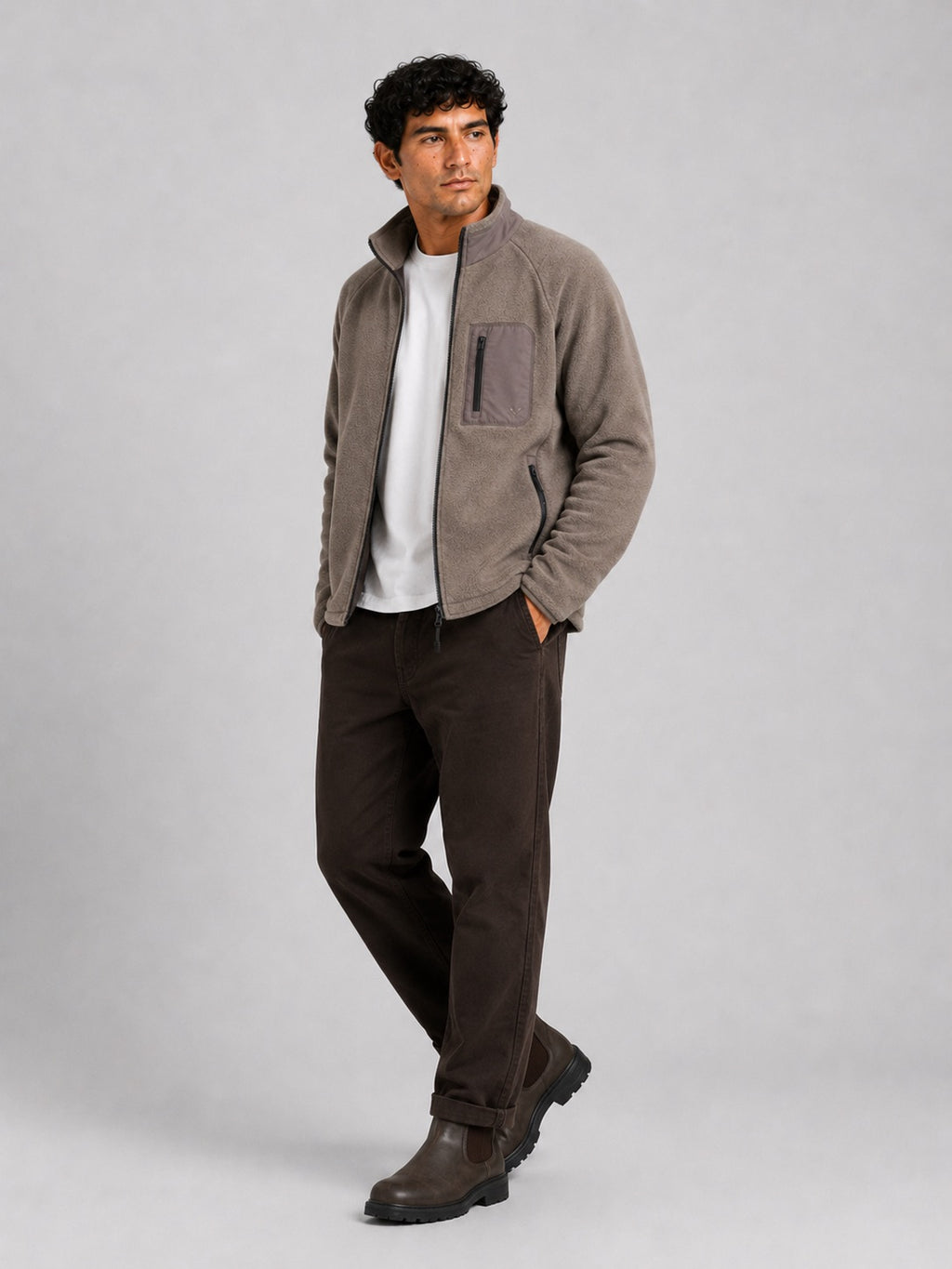 Chaqueta Fat Moose Tech Fleece Morel