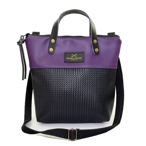 Bandolera Daniel Chong mini con asas Rattan Black