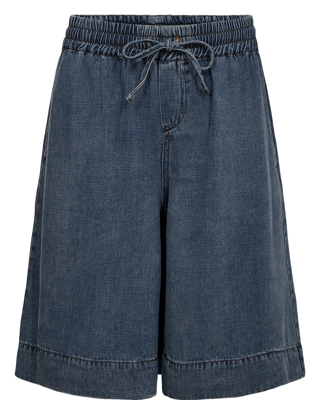 Pantalón Corto Ancho Nümph Nuelida Denim Snow Washed