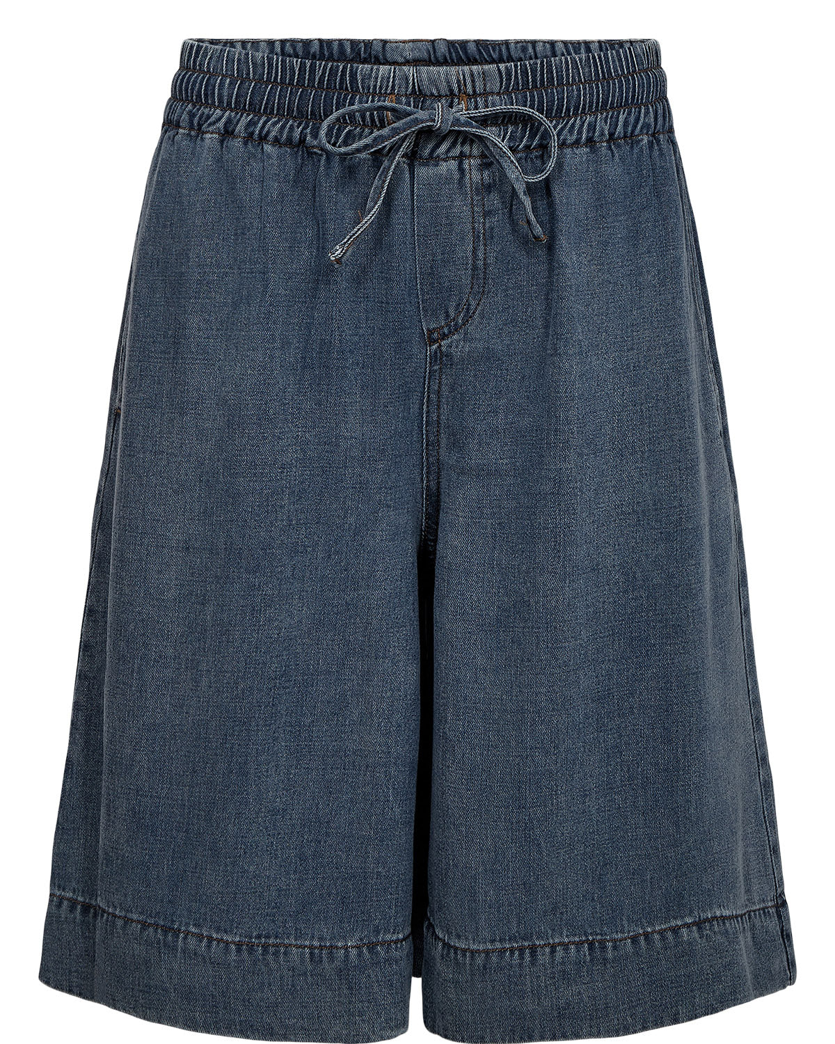 Pantalón Corto Ancho Nümph Nuelida Denim Snow Washed