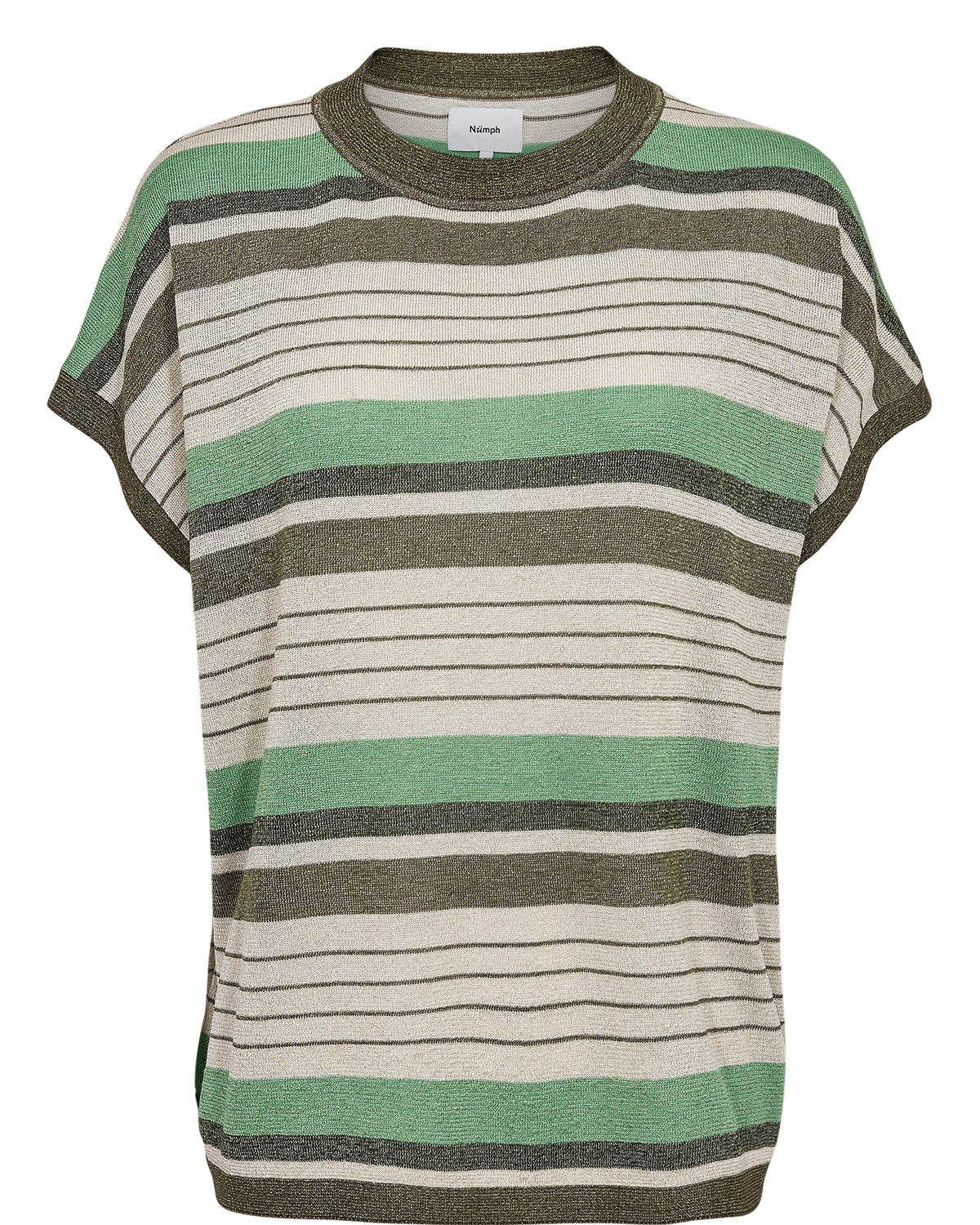 Jersey Sin Mangas Nümph Nulaura Rayas Lurex Verde