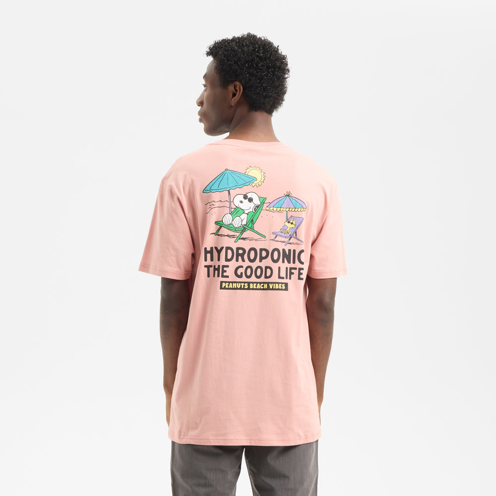 Camiseta Hydroponic x Peanuts Good Life Peach Blossom