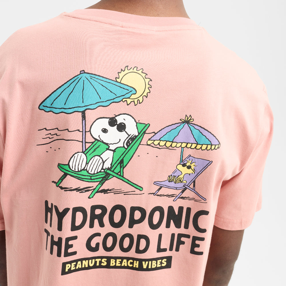Camiseta Hydroponic x Peanuts Good Life Peach Blossom