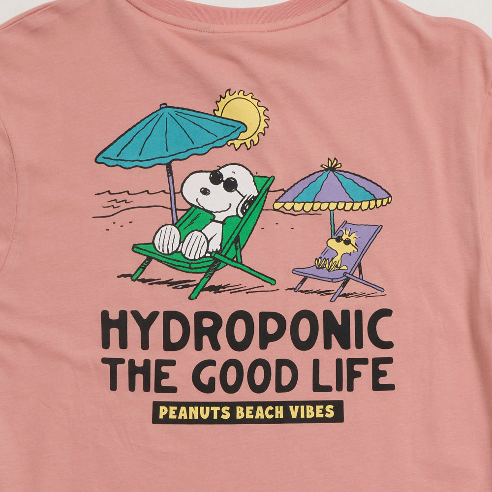 Camiseta Hydroponic x Peanuts Good Life Peach Blossom