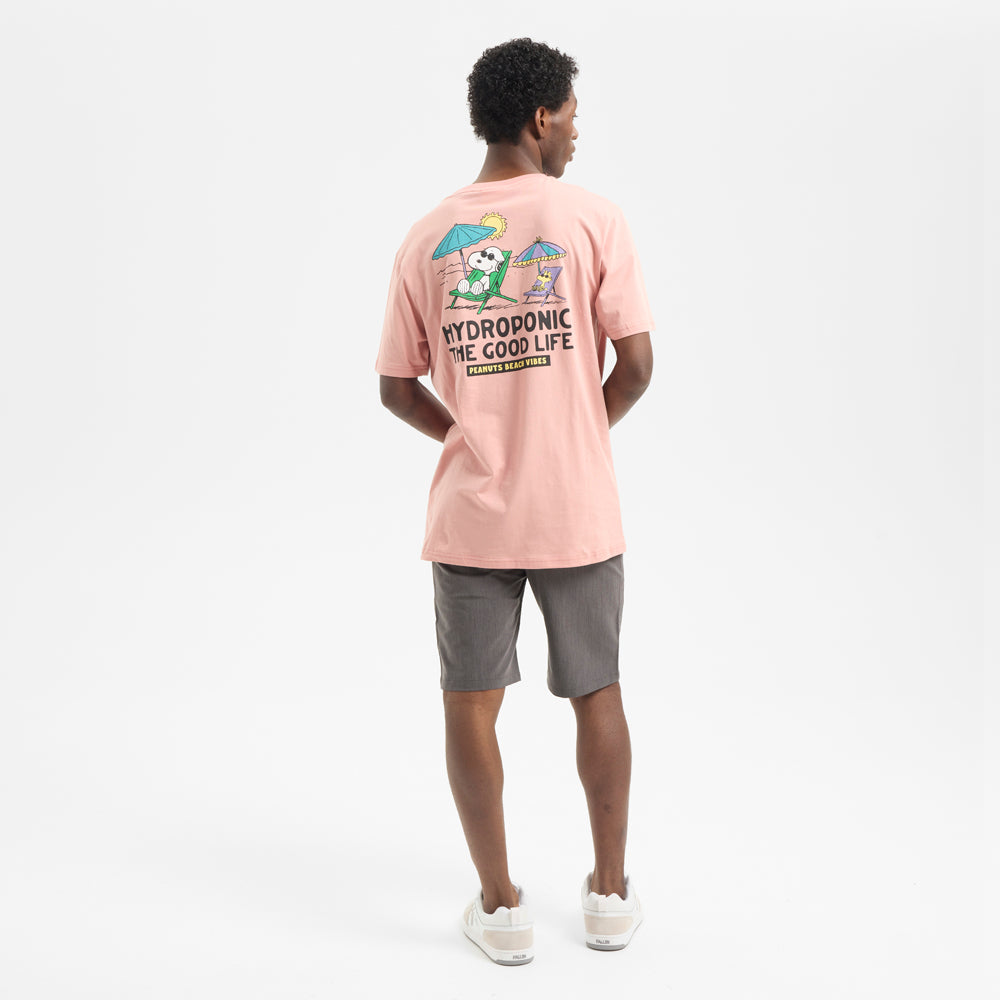 Camiseta Hydroponic x Peanuts Good Life Peach Blossom