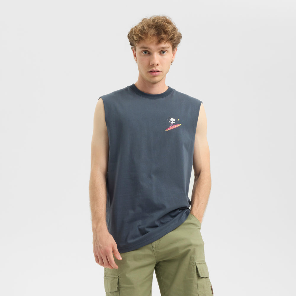 Camiseta Tirantes Hydroponic x Peanuts Big Wave Azul Marino