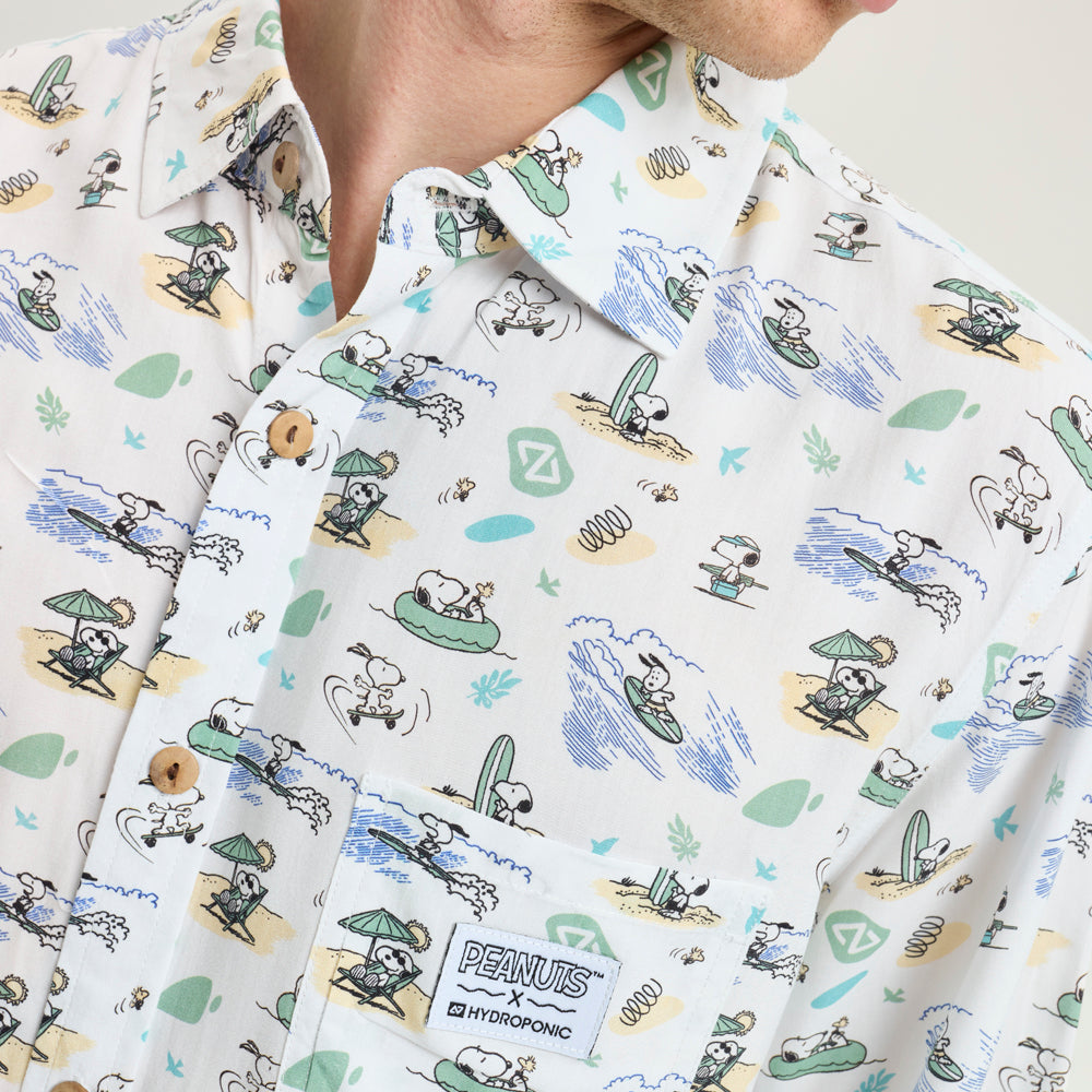 Camisa Hydroponic x Peanuts Beach Blanco