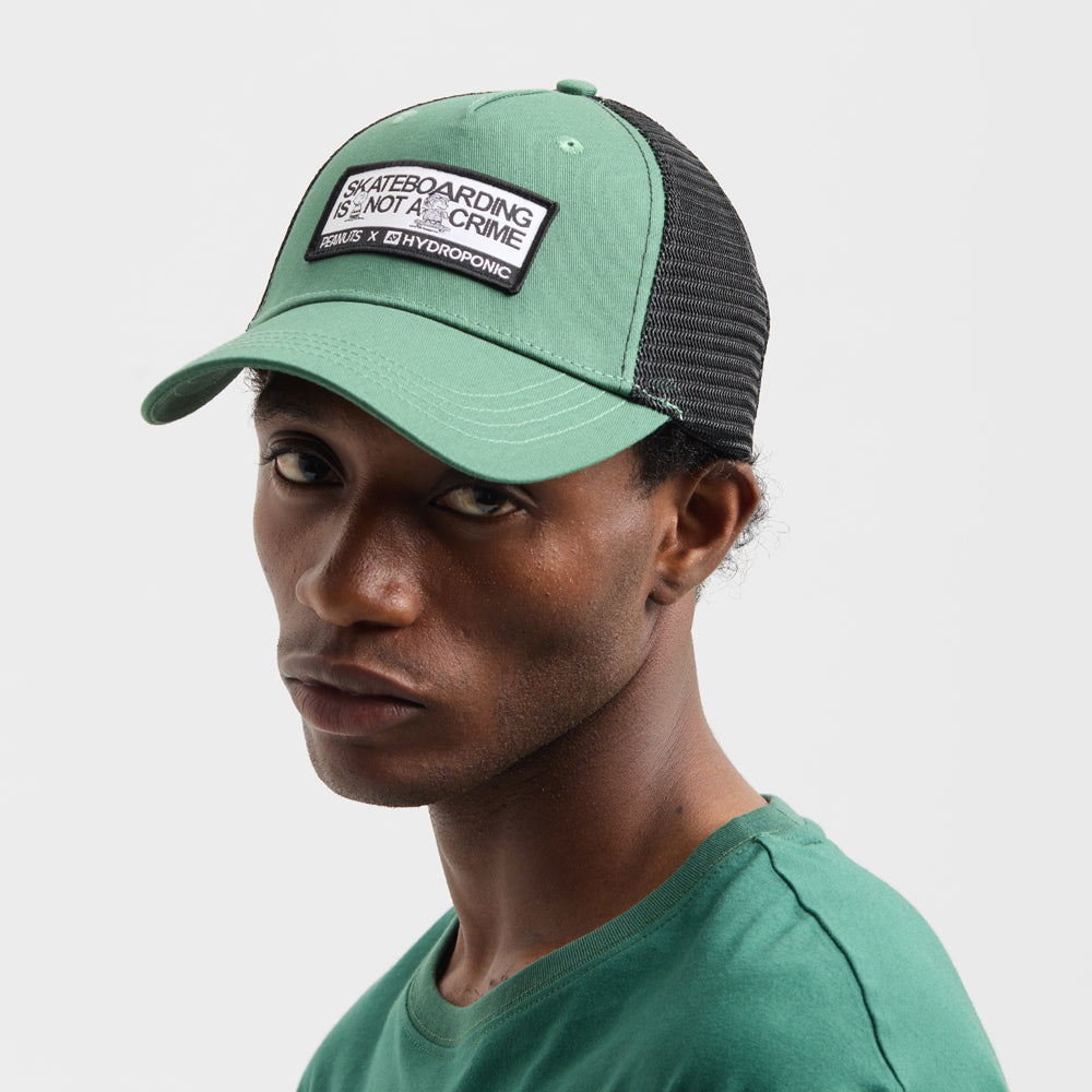 Gorra Hydroponic x Peanuts Crime Verde Negro