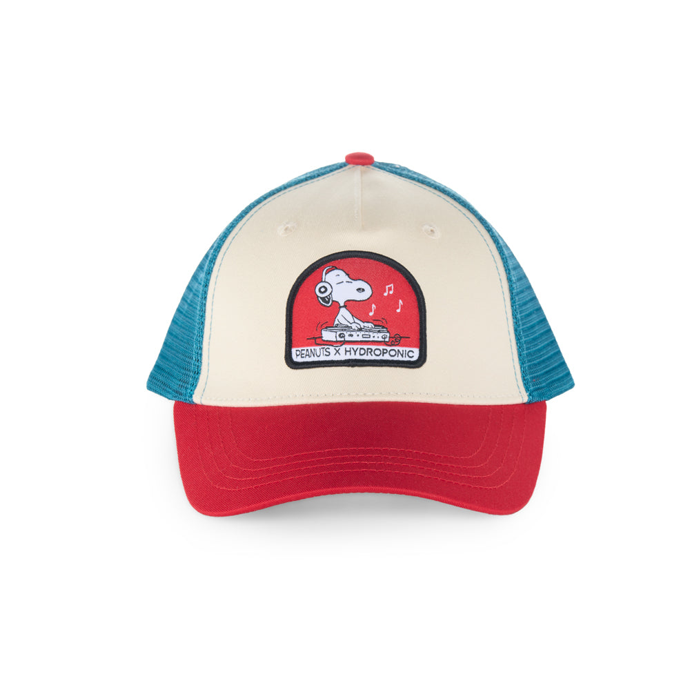 Gorra Hydroponic x Peanuts DJ Natural Rojo Teal