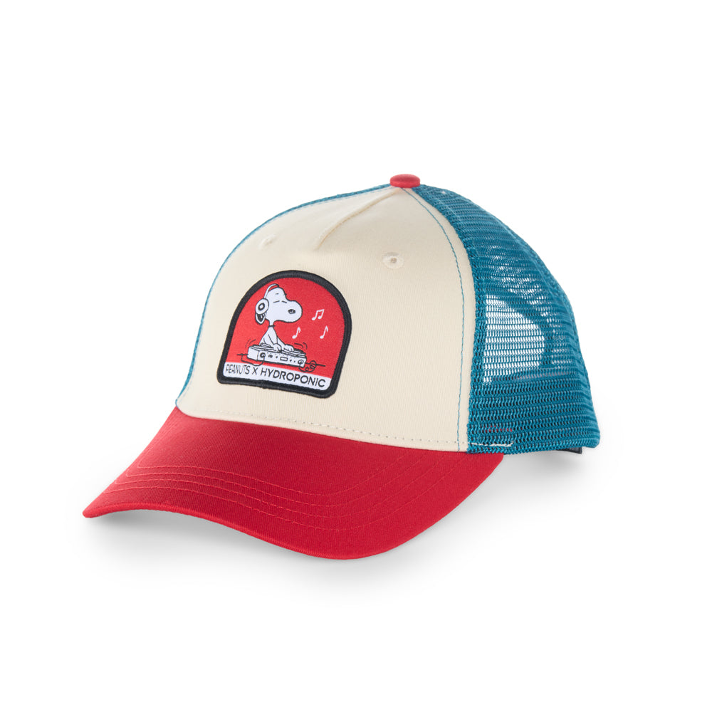 Gorra Hydroponic x Peanuts DJ Natural Rojo Teal