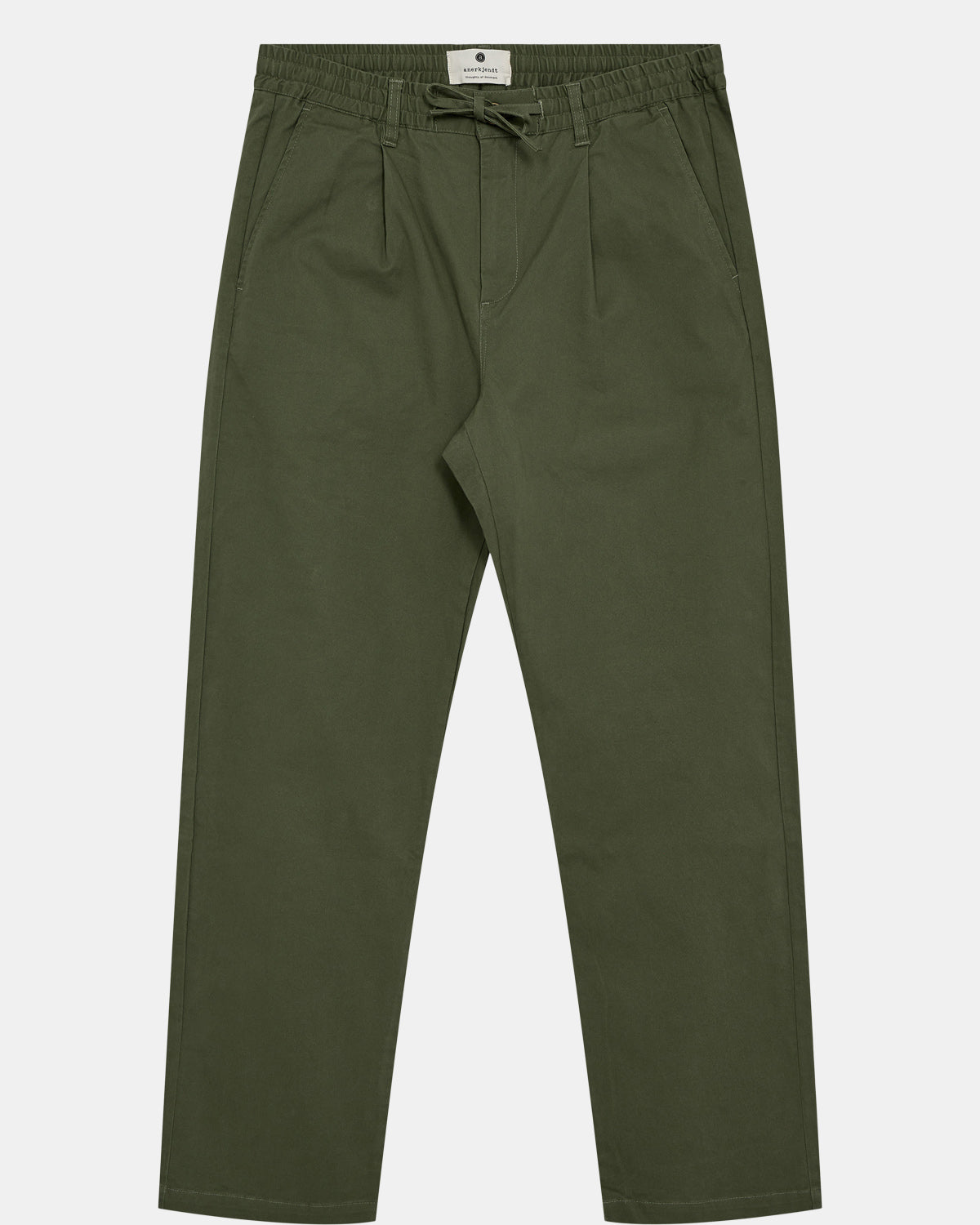 Pantalones Anerkjendt Akjan Oliva Cotton Pleat ELA