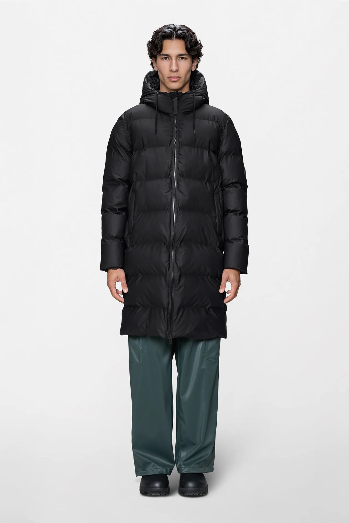 Rains Alta Longer Puffer Jacket W3T4 Black
