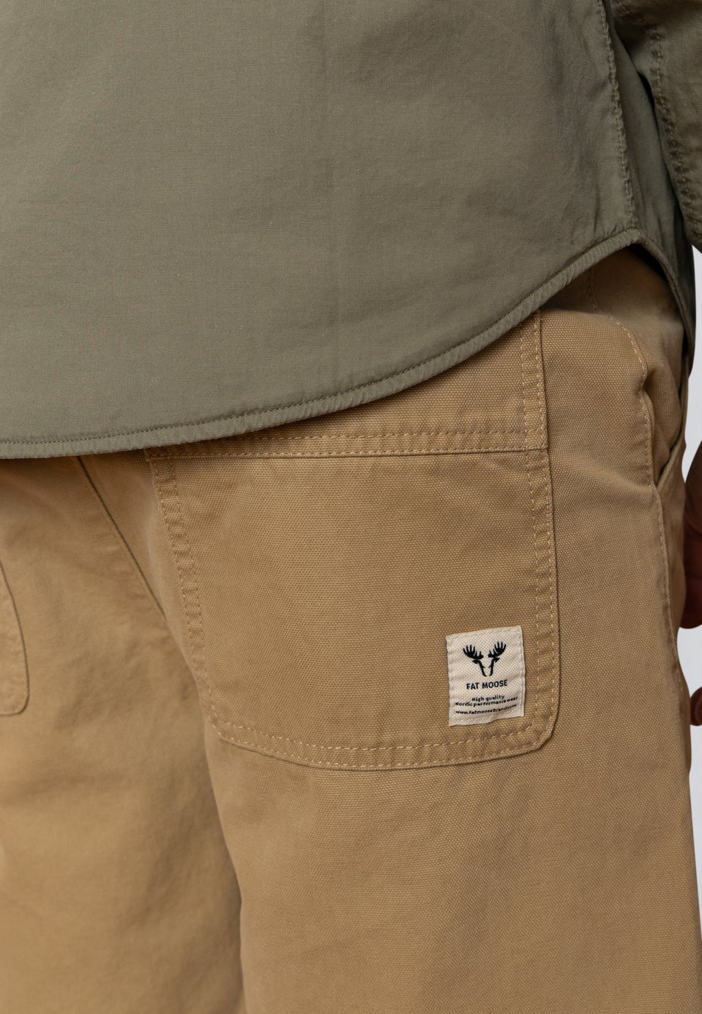Bermudas Fat Moose Dereck canvas Khaki oscuro