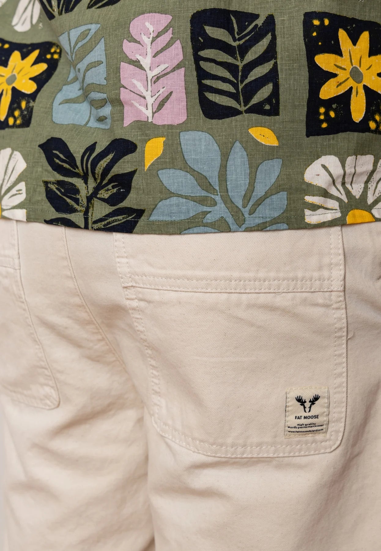 Bermudas Fat Moose Dereck canvas Ecru