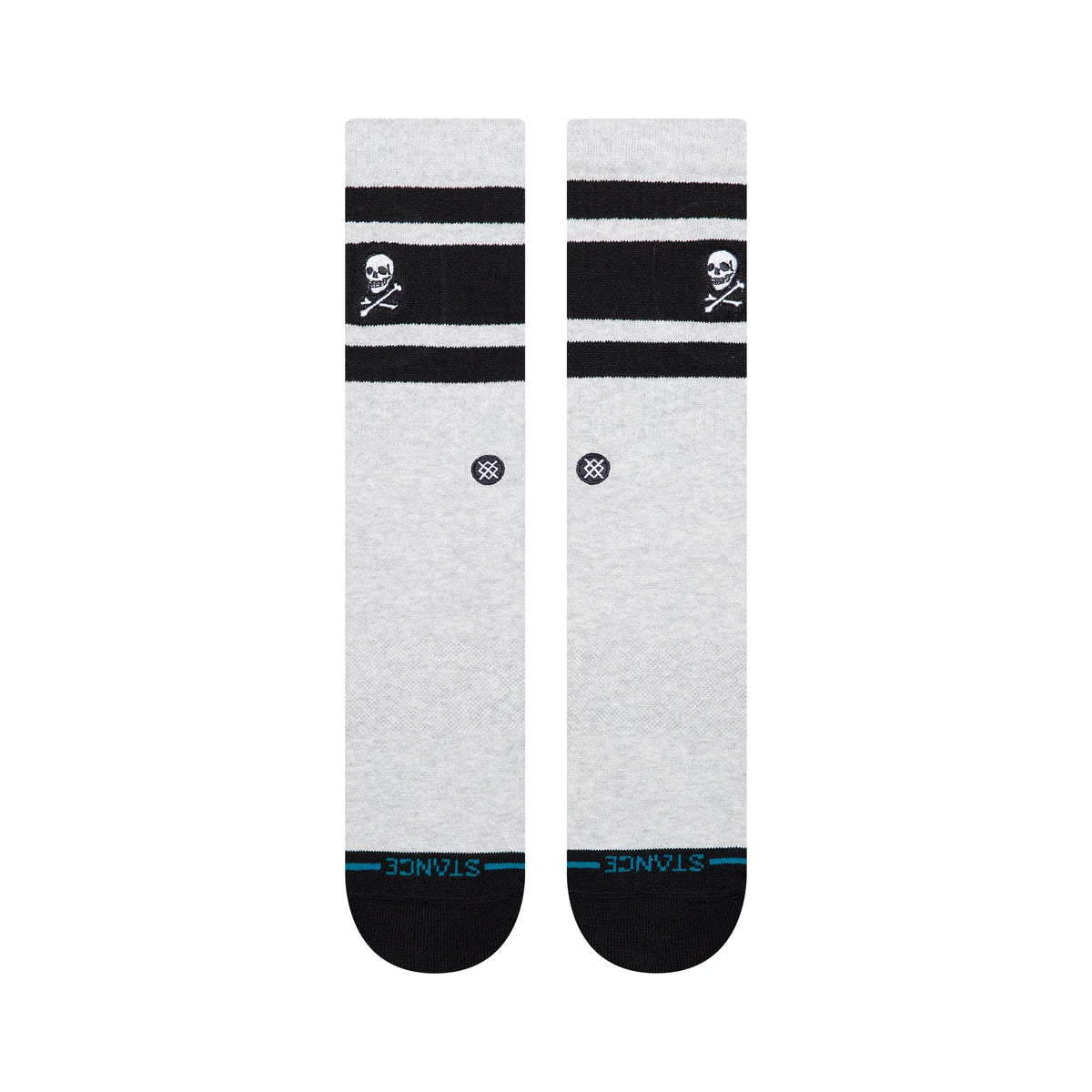 Calcetines Stance Boyd Skull Crew Gris Jaspeado