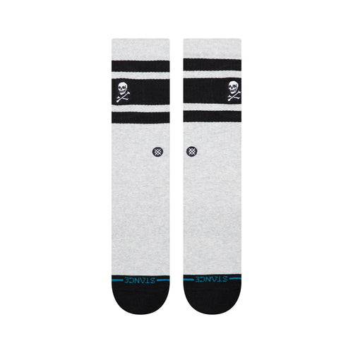 Calcetines Stance Boyd Skull Crew Gris Jaspeado