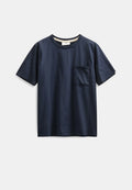 Camiseta Anerkjendt Akkikki Pocket Azul marino