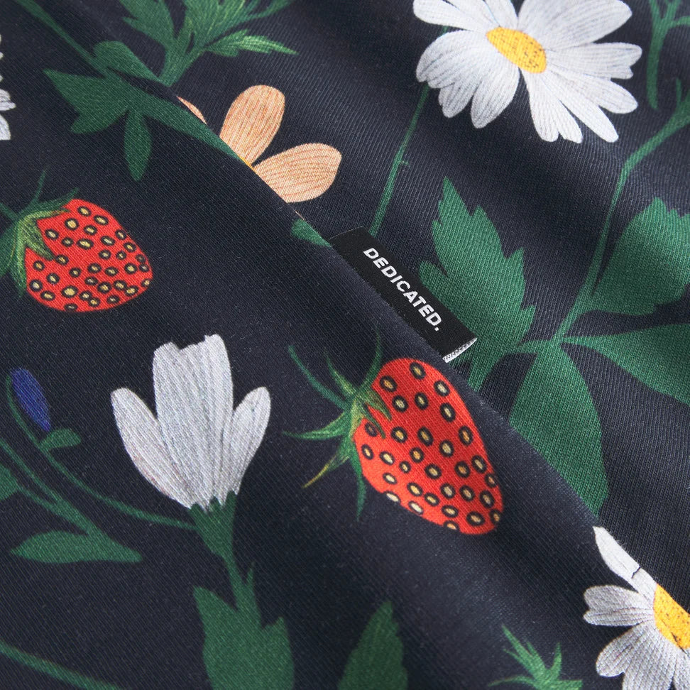 Camiseta Dedicated Visby Strawberry Field Black