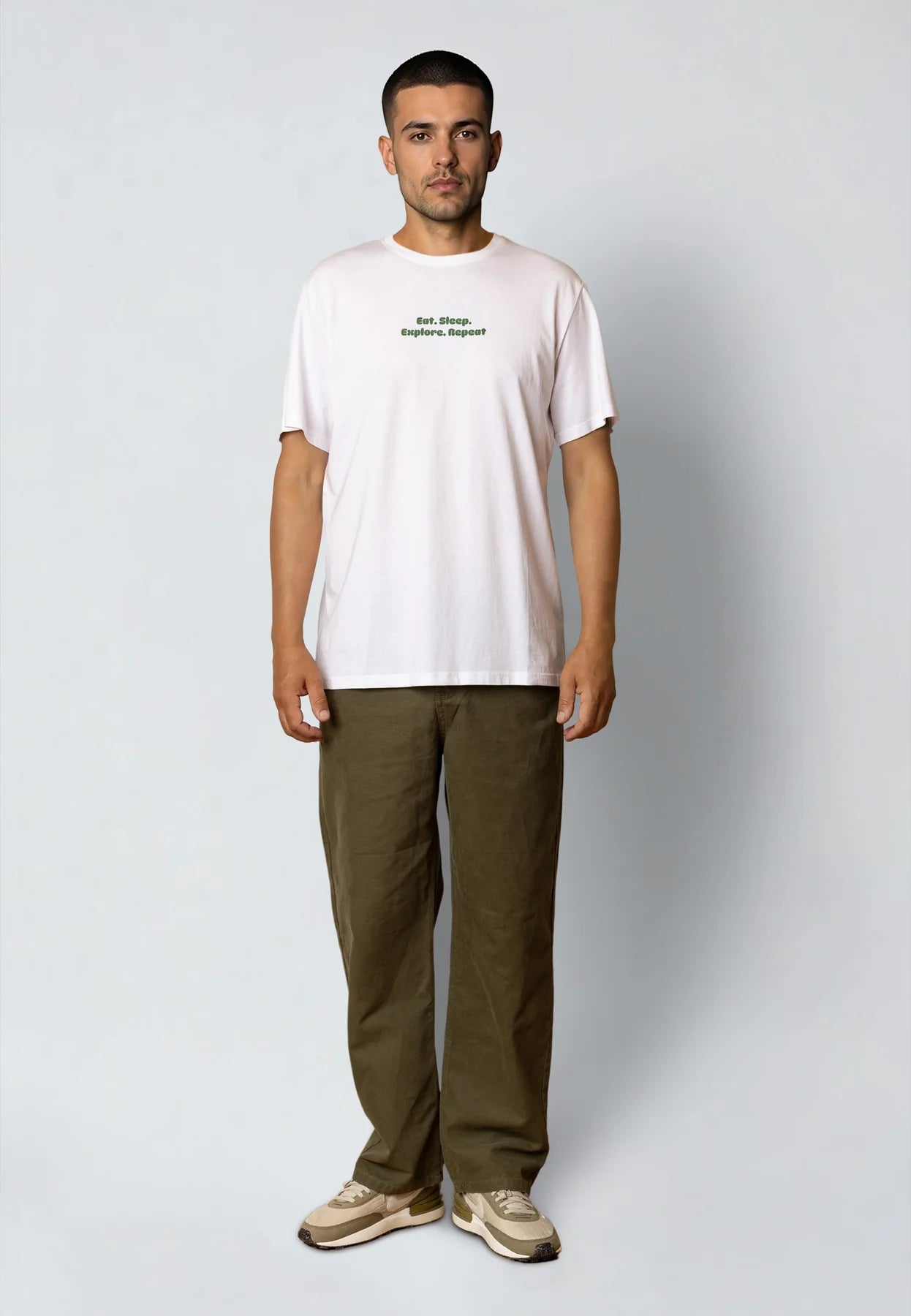 Camiseta Fat Moose Eat Sleep Blanco