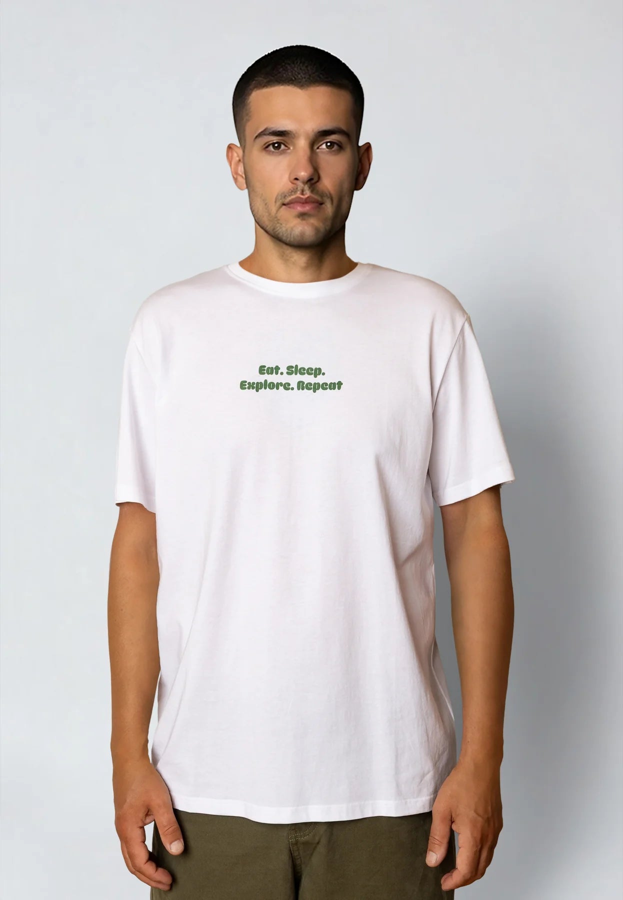 Camiseta Fat Moose Eat Sleep Blanco