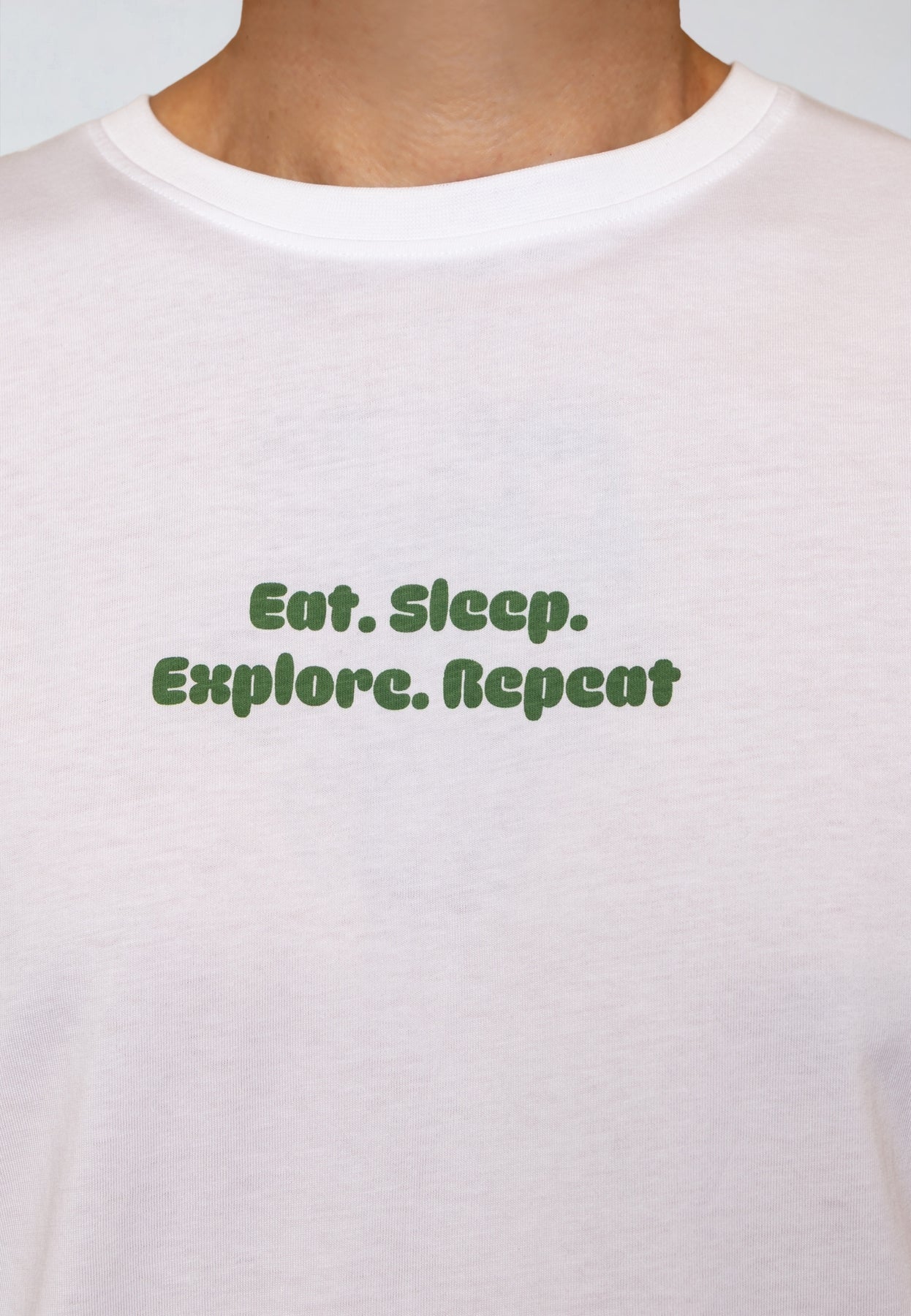 Camiseta Fat Moose Eat Sleep Blanco