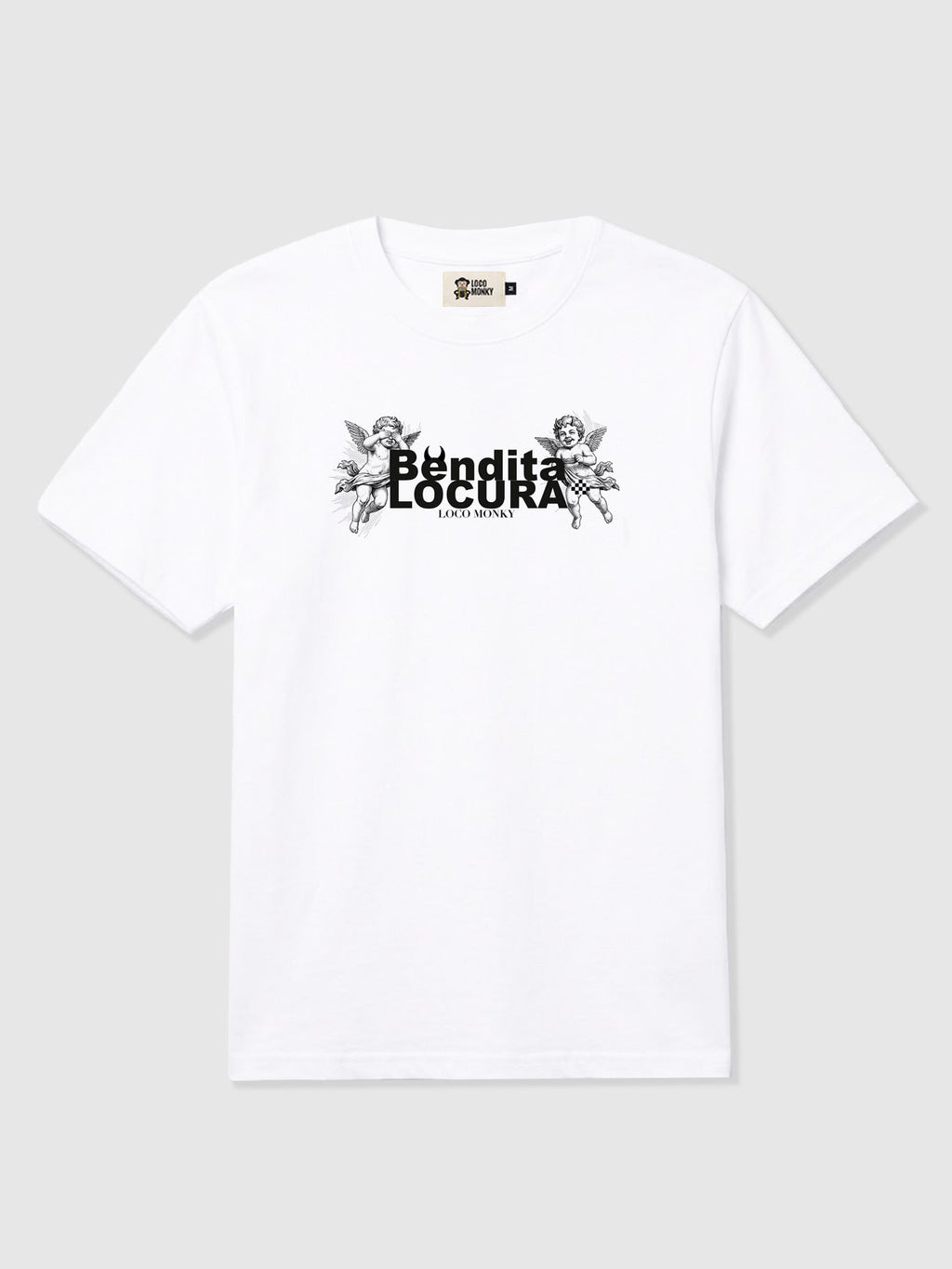 Camiseta Bendita Locura IV de Loco Monky White