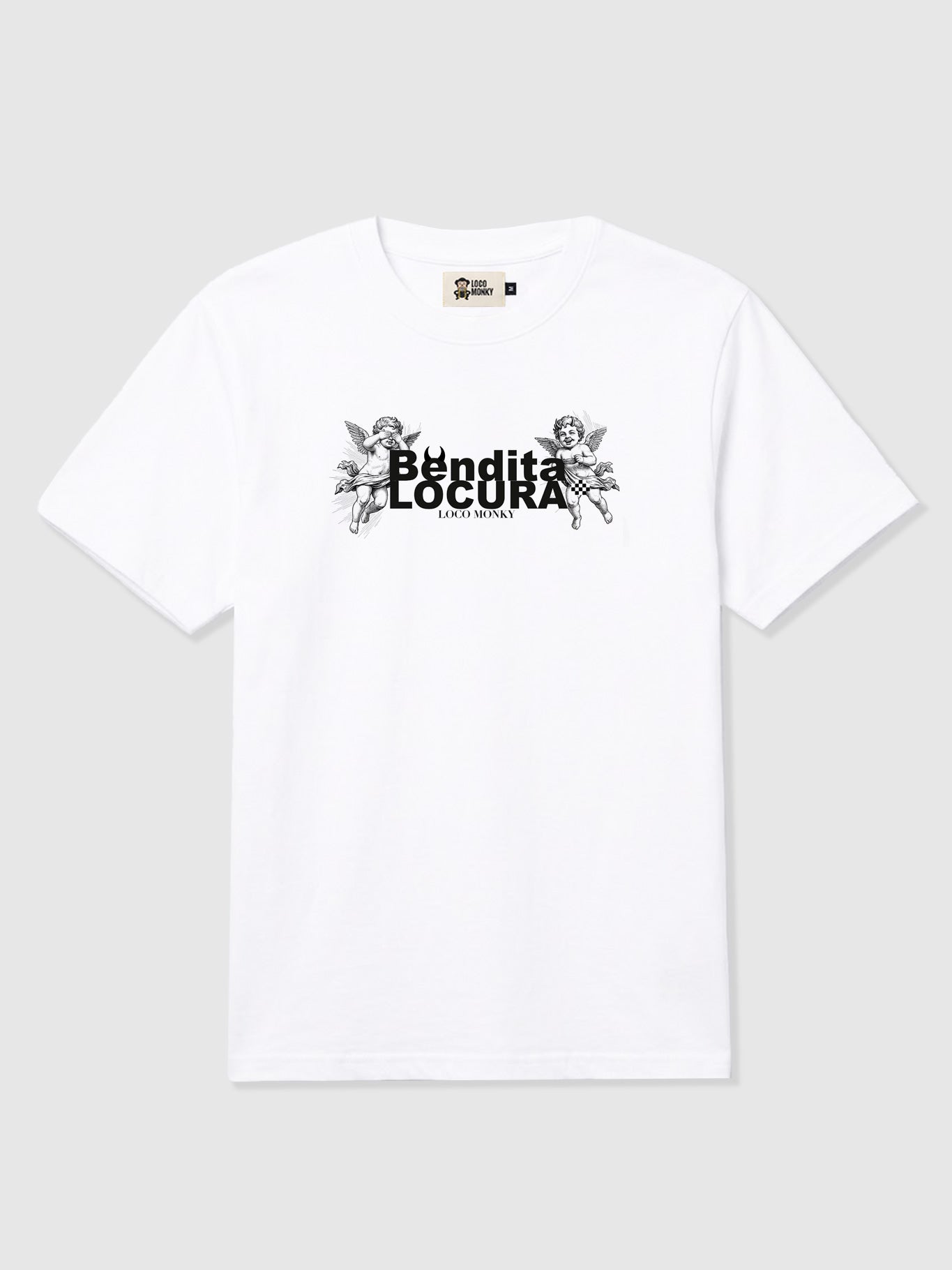 Camiseta Bendita Locura IV de Loco Monky White