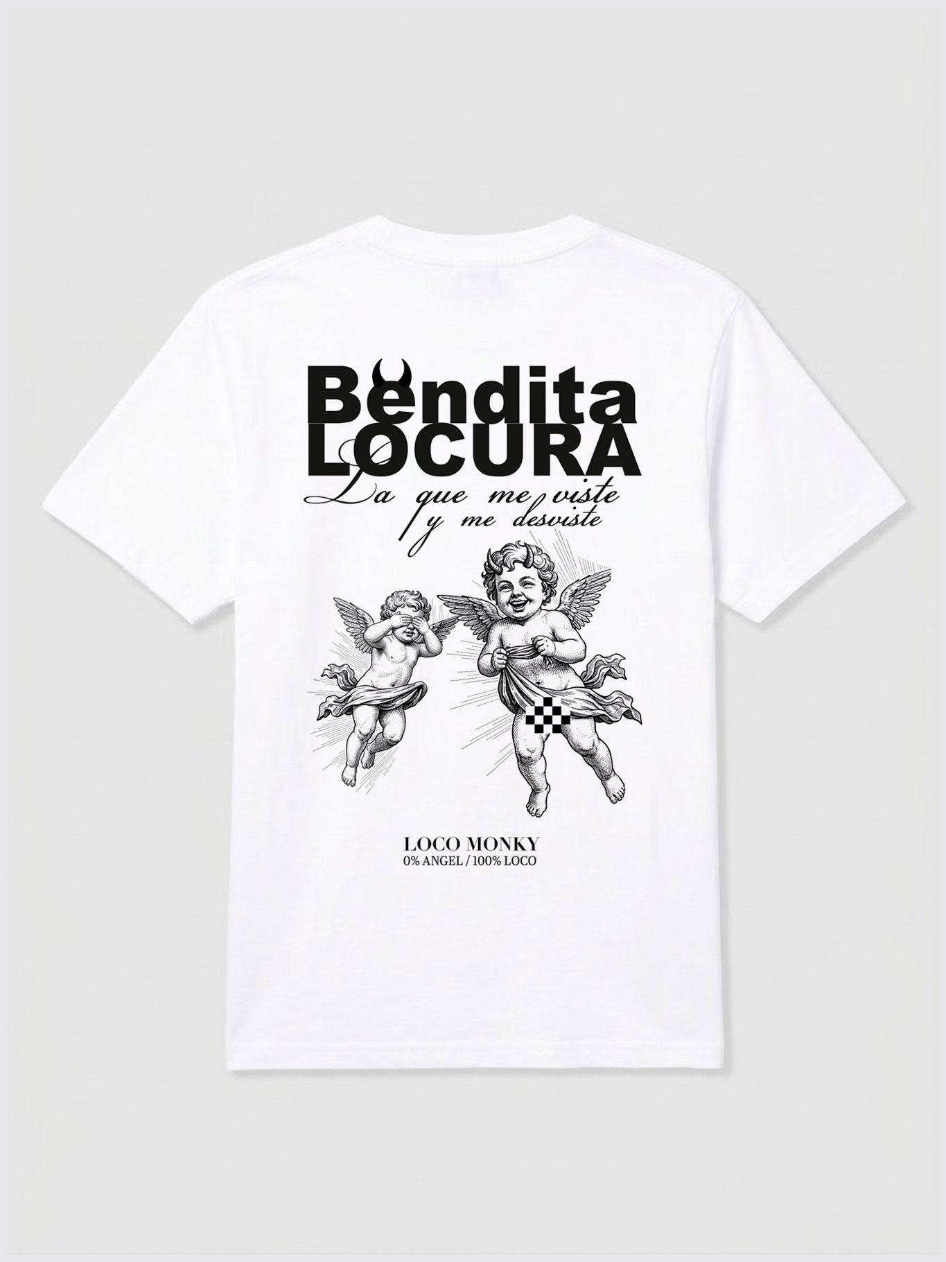 Camiseta Bendita Locura IV de Loco Monky White
