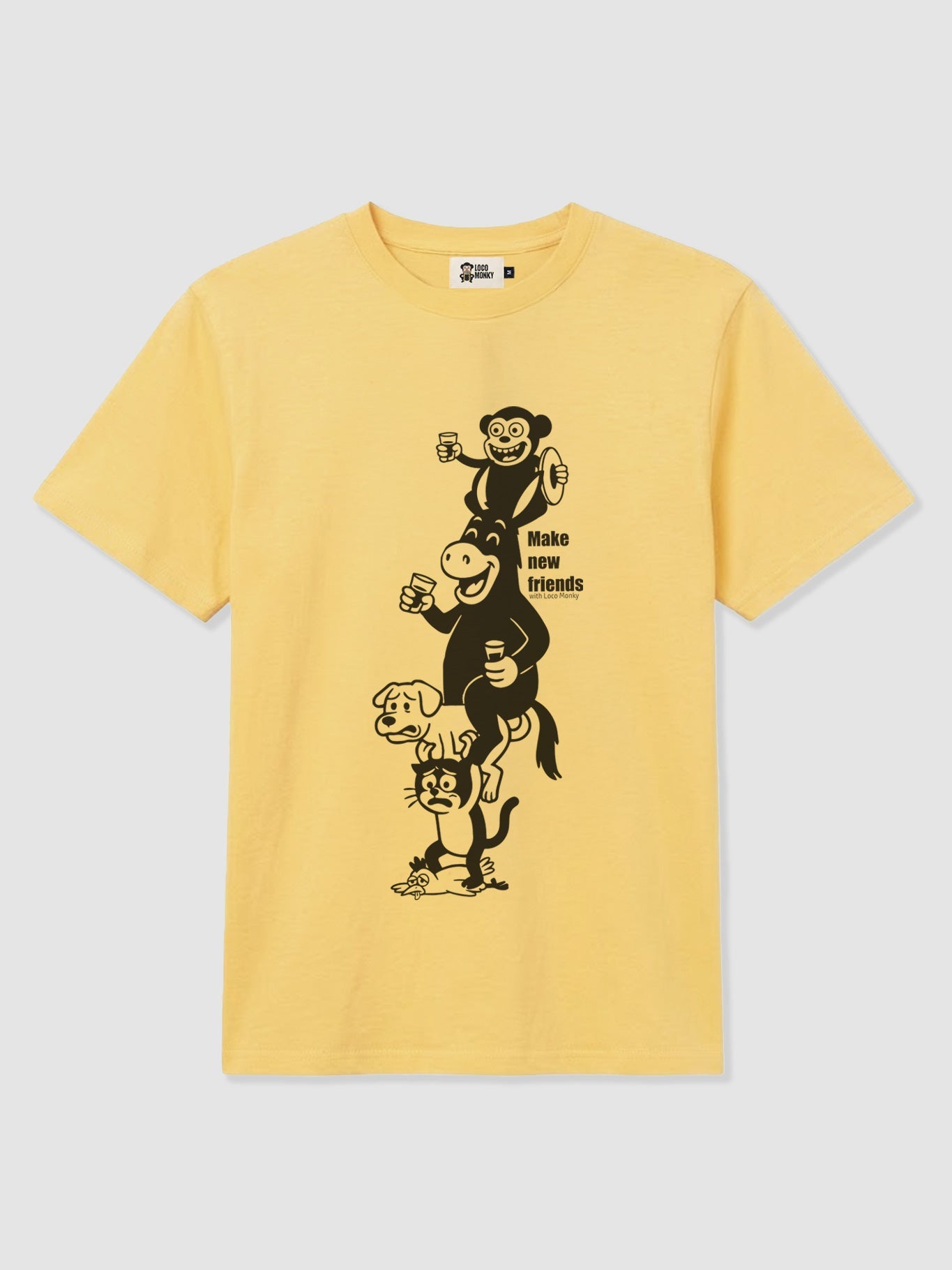 Camiseta Music de Loco Monky Soft Yellow