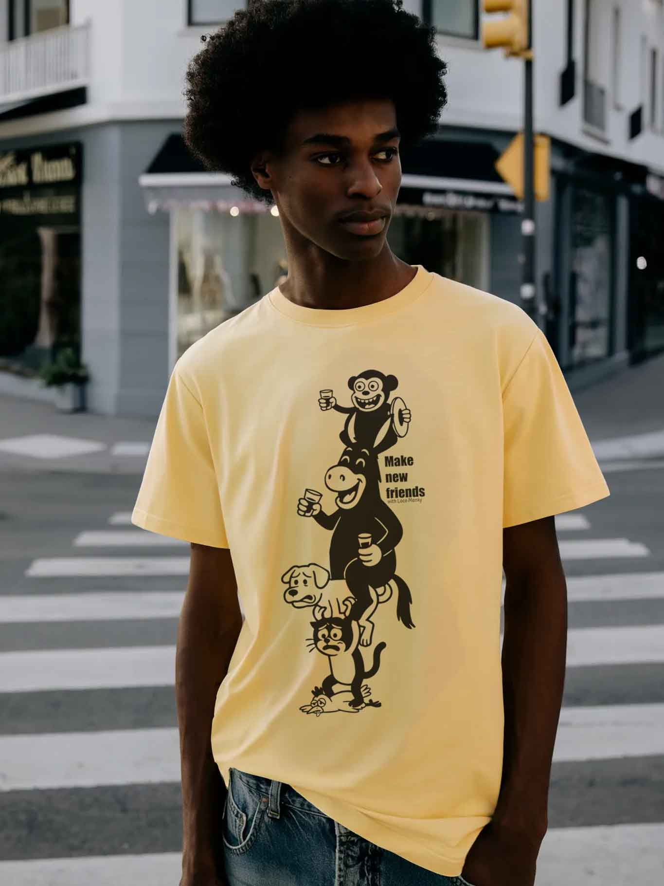 Camiseta Music de Loco Monky Soft Yellow