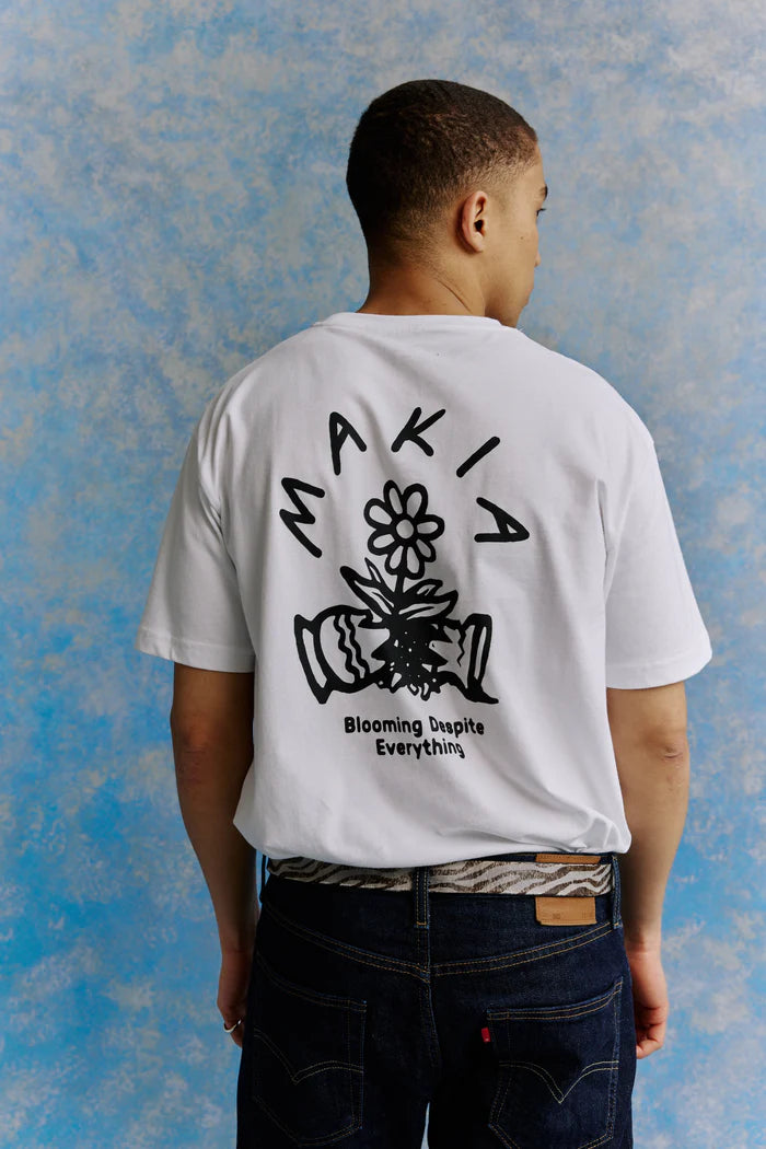 T-shirt blanc fleuri Makia