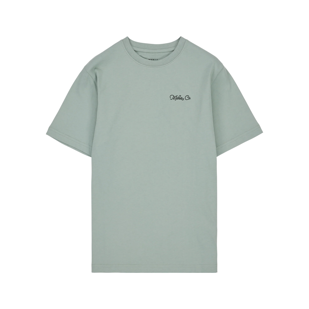 T-shirt vert minéral Makia Watchdog