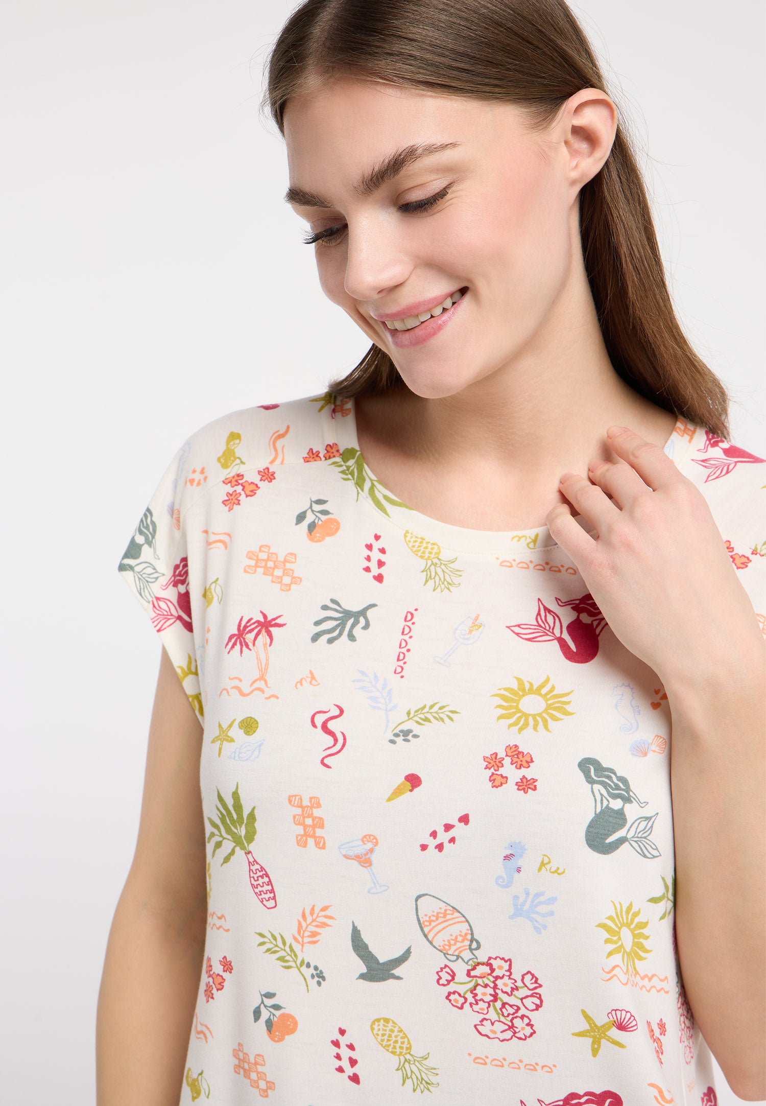 Camiseta Ragwear Grateen print Ivory