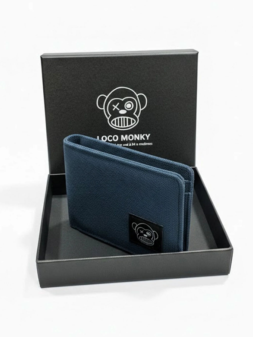 Cartera Loco Monky Azul oscuro con Monedero y Protección RFID