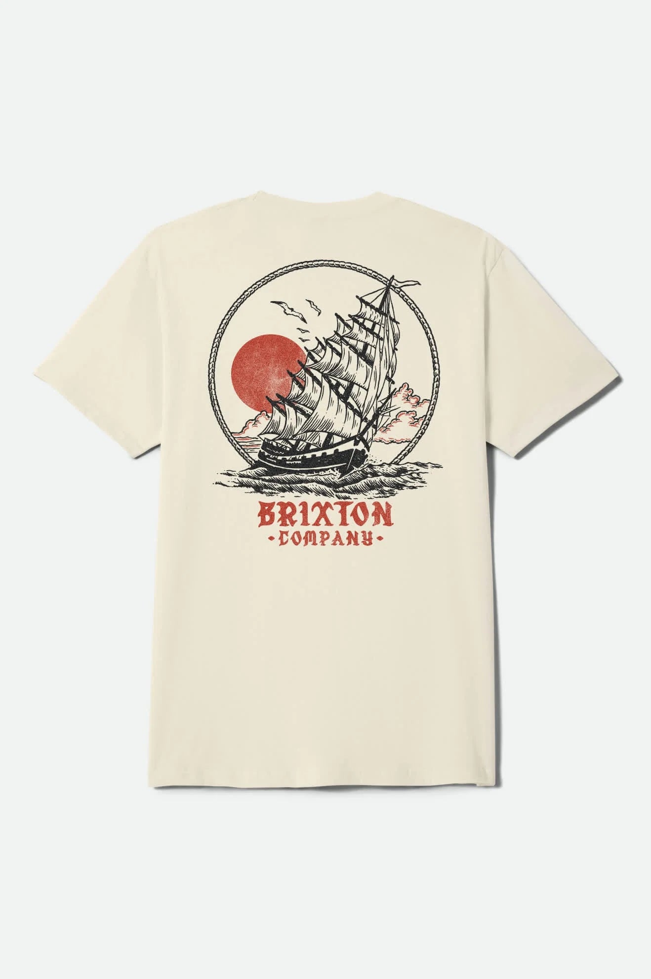 Camiseta Brixton High Seas Cream