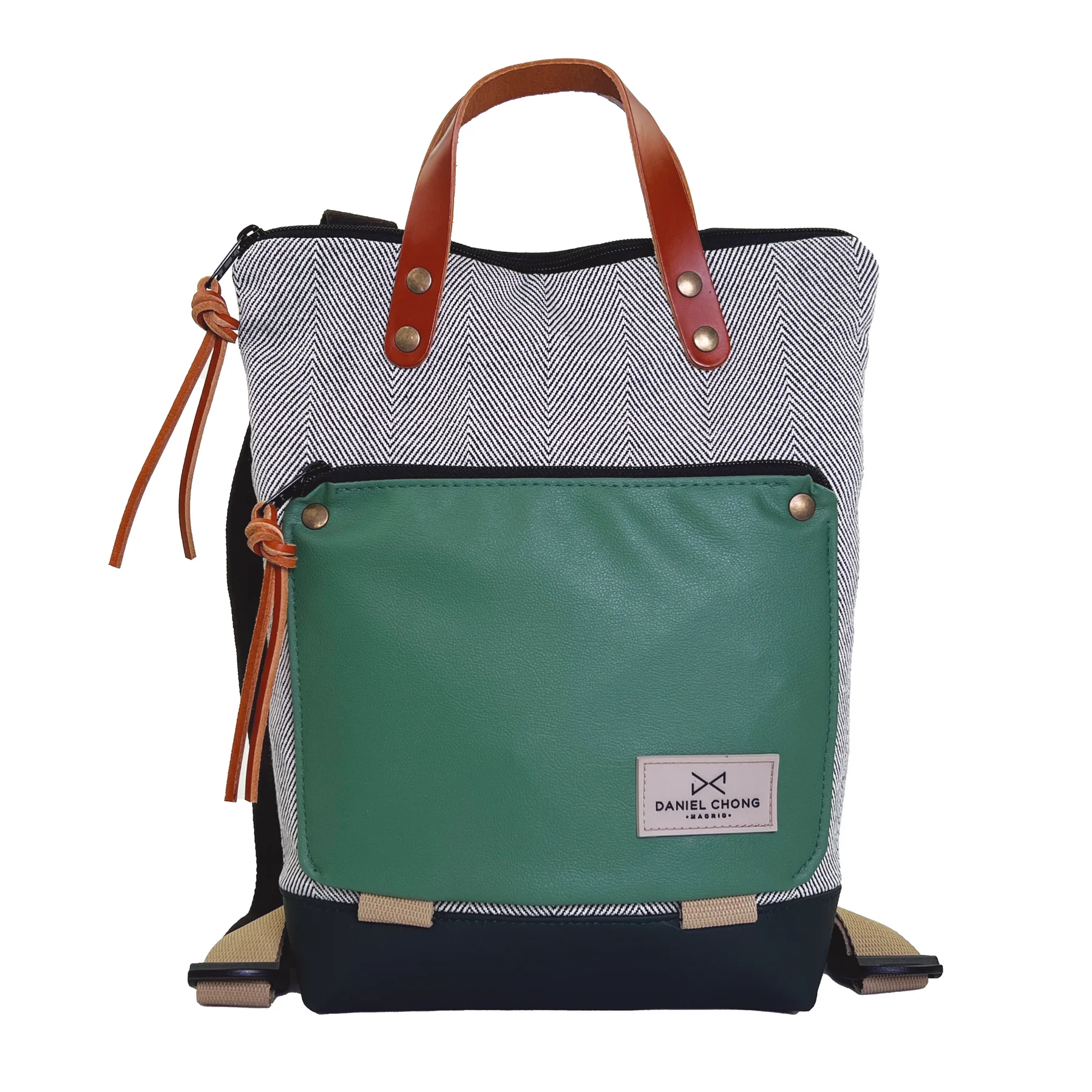 Mochila Daniel Chong Book Holder Mini Loneta Espiga Verde Bosque