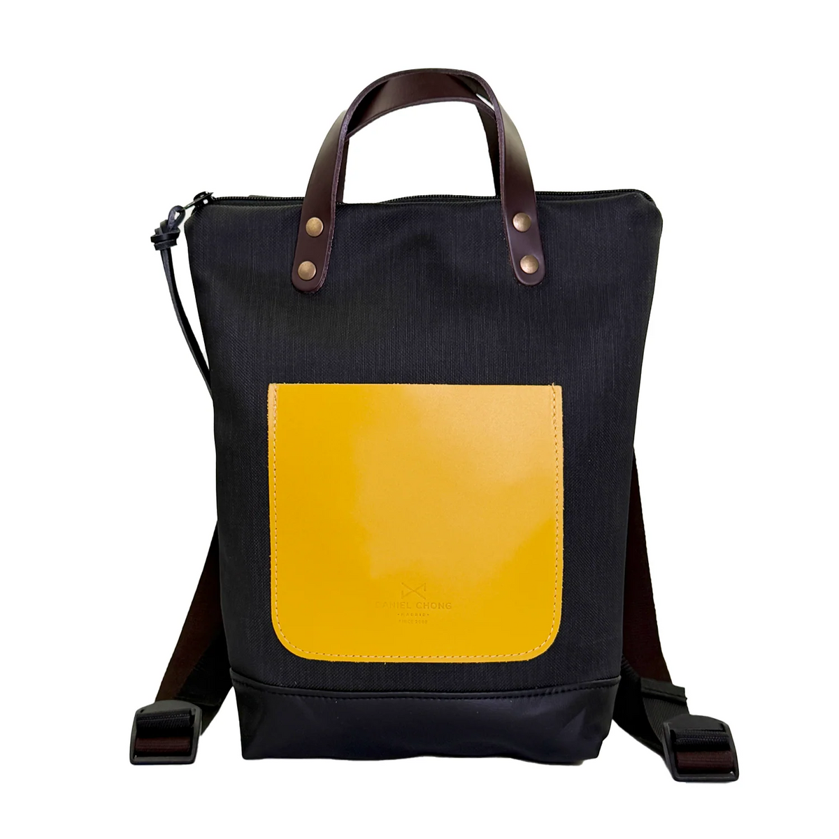 Mochila Daniel Chong Slim Mini Negro Mostaza