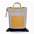 Mochila Daniel Chong Slim Mini Impermeable Crudo/Mostaza