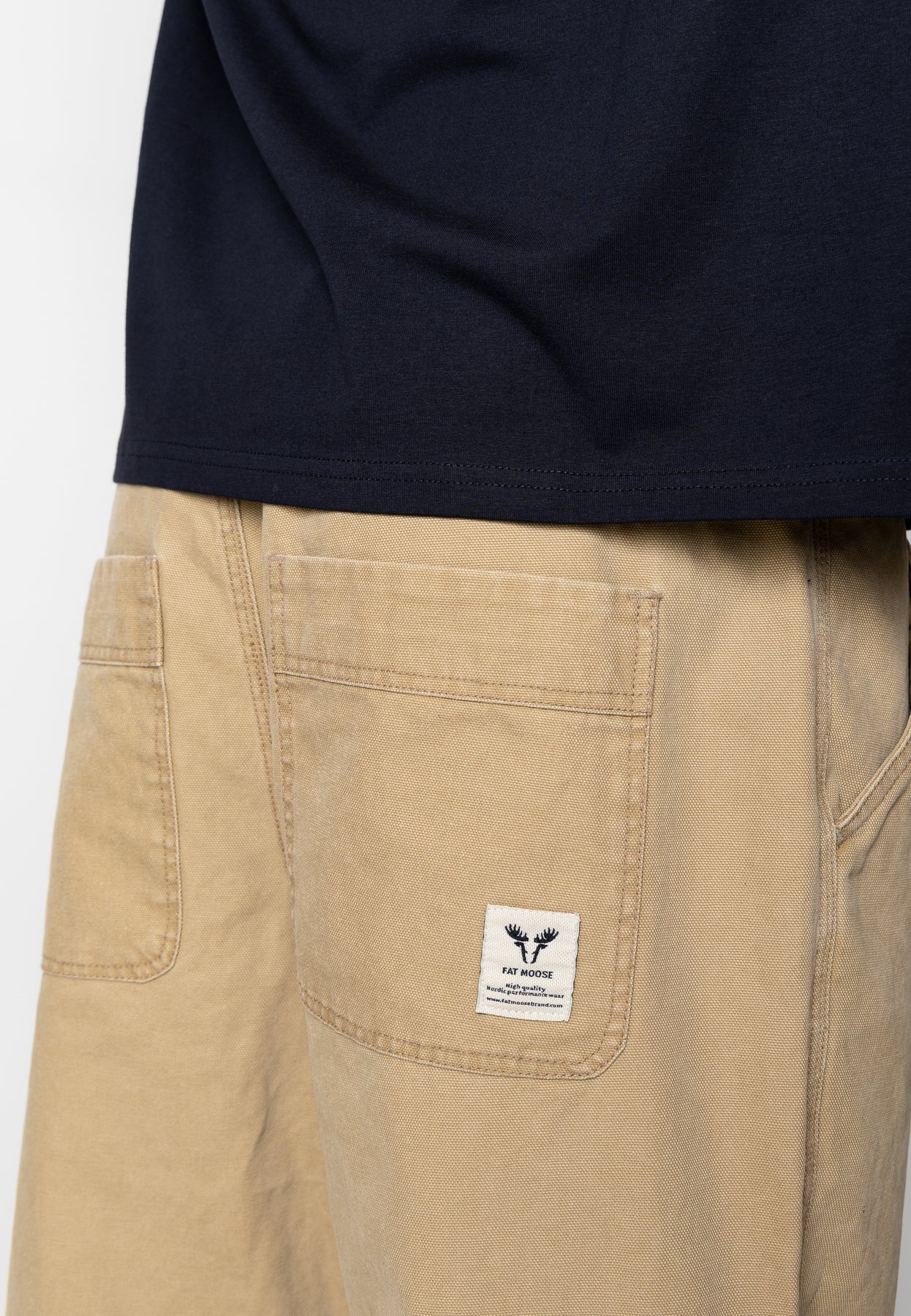 Pantalones Fat Moose Dereck canvas Khaki oscuro