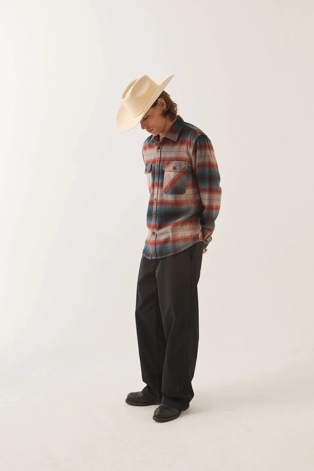 Camisa Brixton Bowery Flannel Multi Shadow