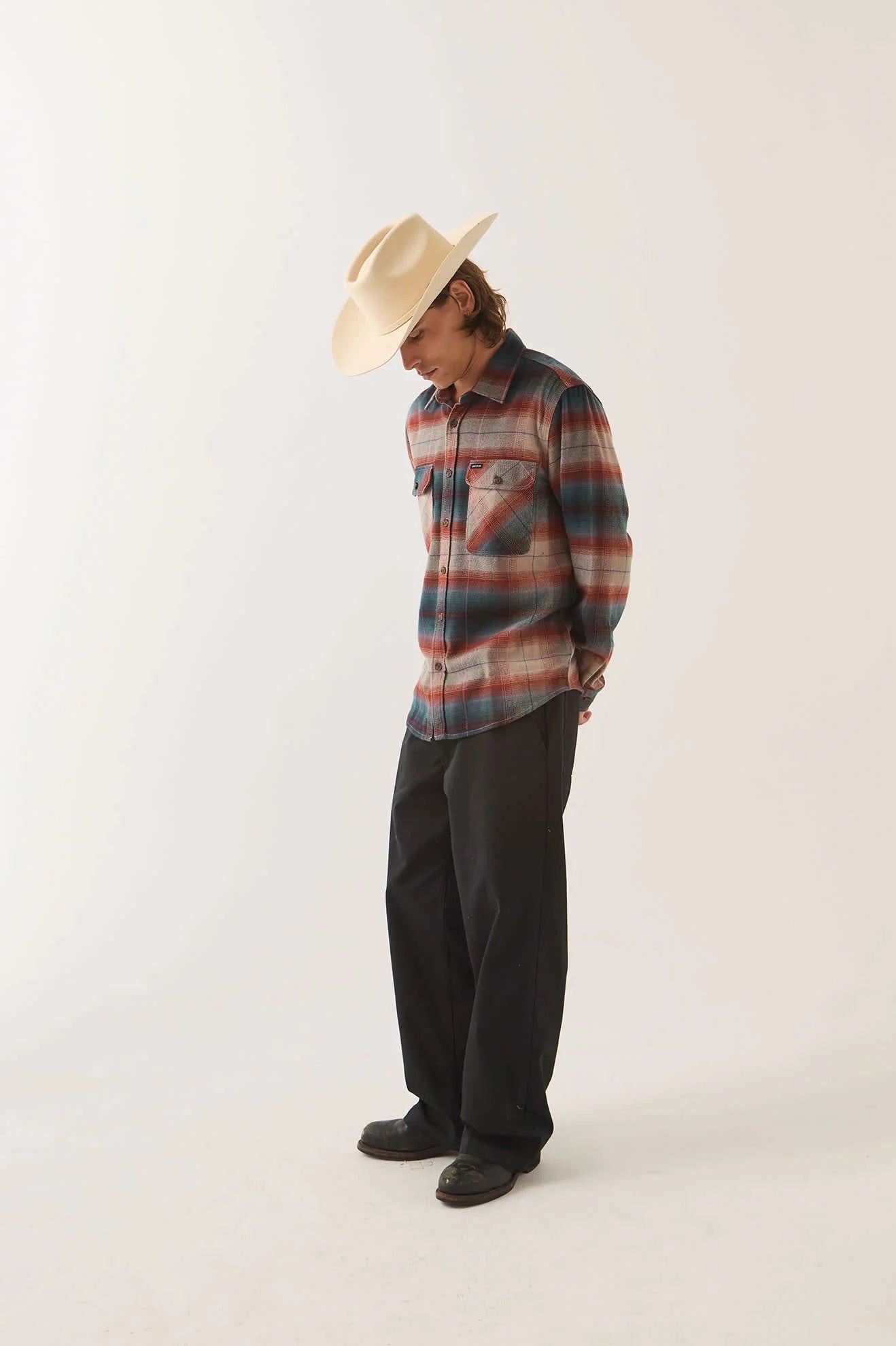 Camisa Brixton Bowery Flannel Multi Shadow