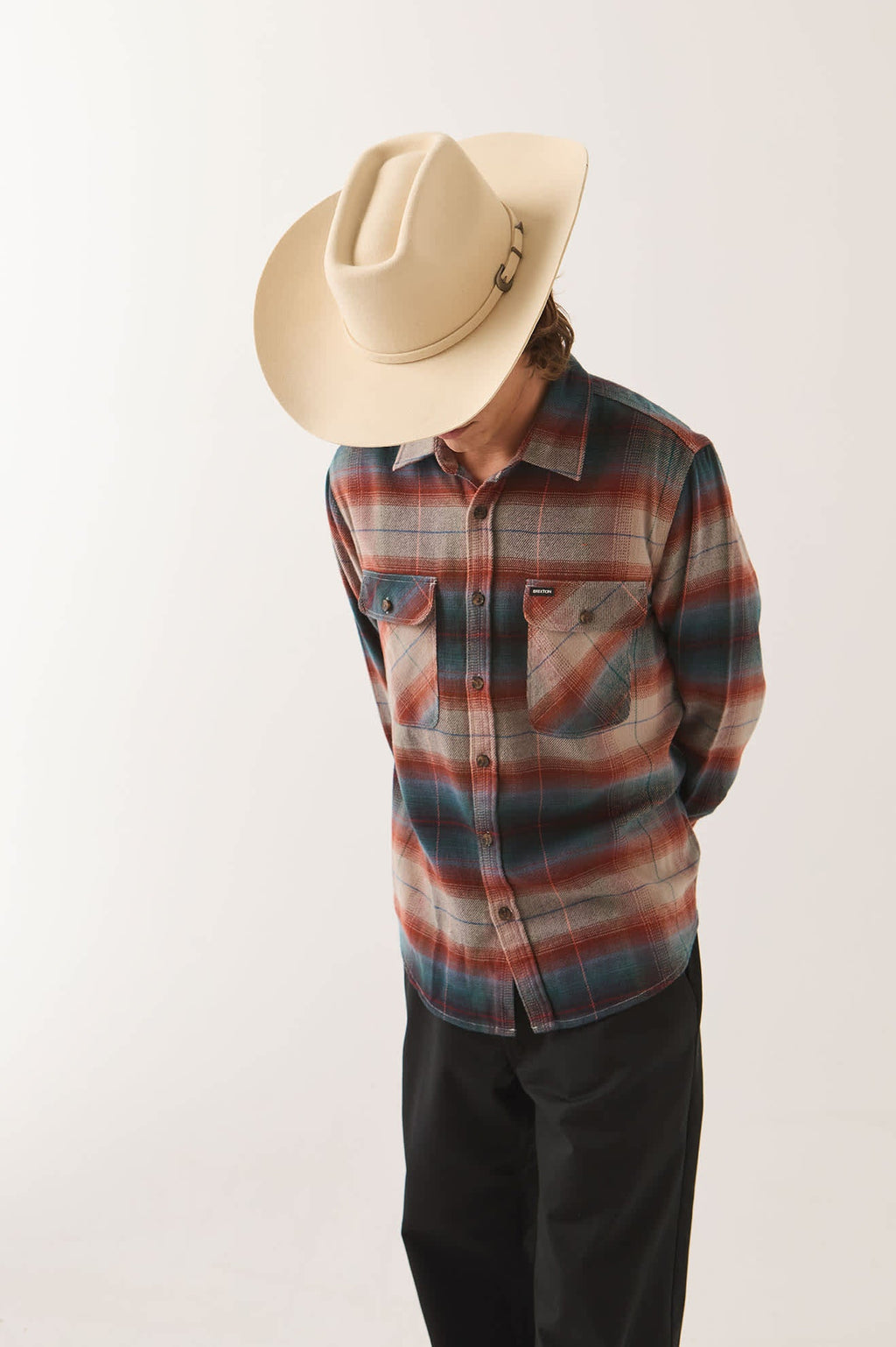 Camisa Brixton Bowery Flannel Multi Shadow