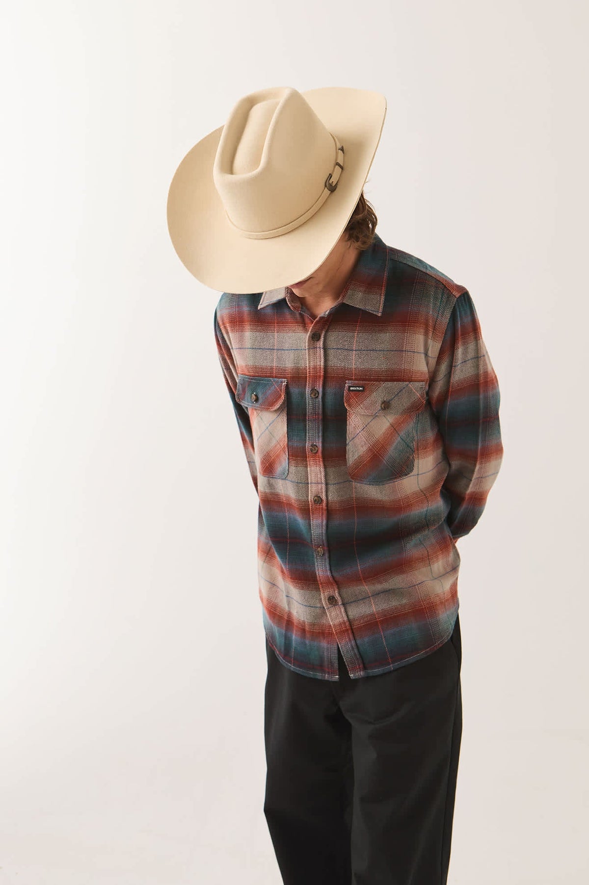 Camisa Brixton Bowery Flannel Multi Shadow
