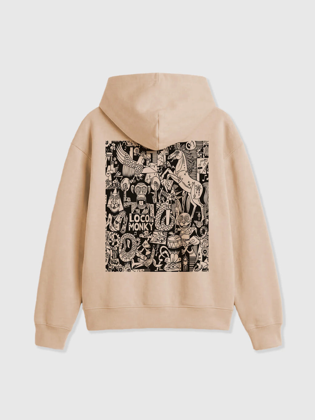 Sudadera Unisex Nonsense de Loco Monky Sand